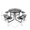 Flash Furniture Round Creekside Picnic Table, Black, Metal, 82.5 in L SLF-EMR-46-BK-GG - alternate 7